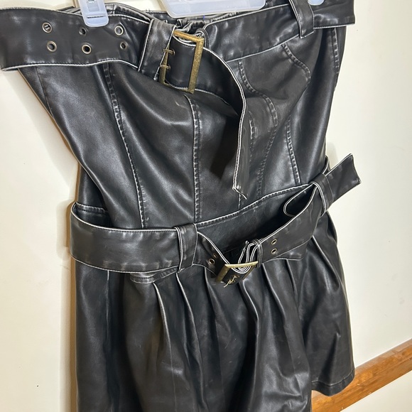 Fashion Nova Black Strapless Mini Dress with Belt size 2X - Picture 4 of 8